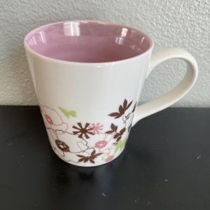 Starbucks Coffee Mug Cup 2006 Flowers Floral & Butterflies 11 fl.oz